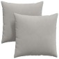 vidaXL Μαξιλάρι Καναπέ 2 pcs Ανοιχτό γκρι 80 x 80 cm ύφασμα