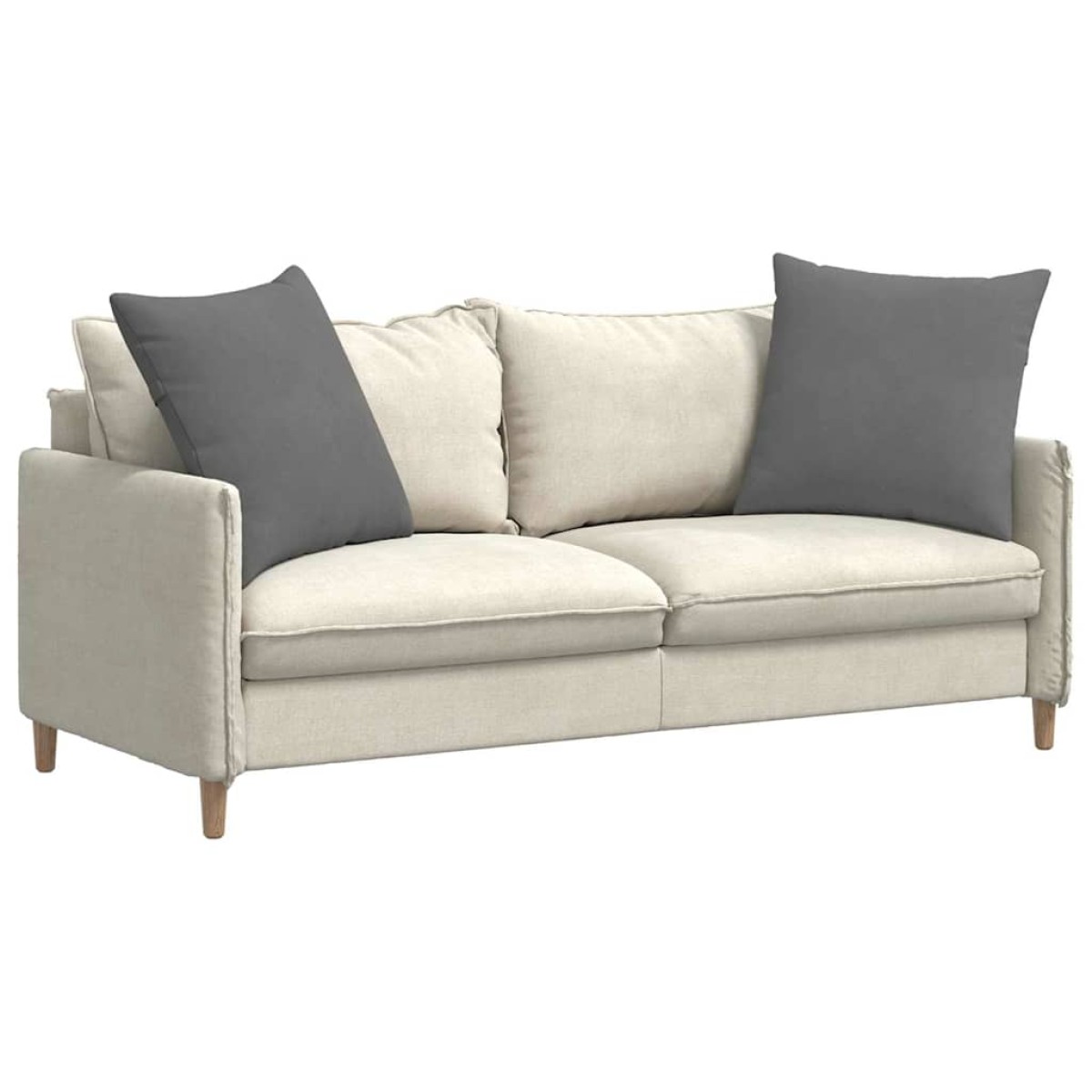 vidaXL Μαξιλάρι Καναπέ 2 pcs Σκούρο Γκρι 80 x 80 cm ύφασμα