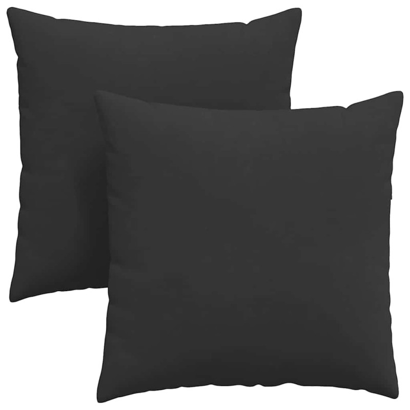 vidaXL Μαξιλάρι Καναπέ 2 pcs Μαύρο 80 x 80 cm ύφασμα
