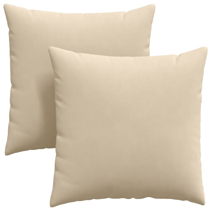 vidaXL Μαξιλάρι Καναπέ 2 pcs Κρεμ 80 x 80 cm ύφασμα