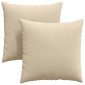 vidaXL Μαξιλάρι Καναπέ 2 pcs Κρεμ 80 x 80 cm ύφασμα