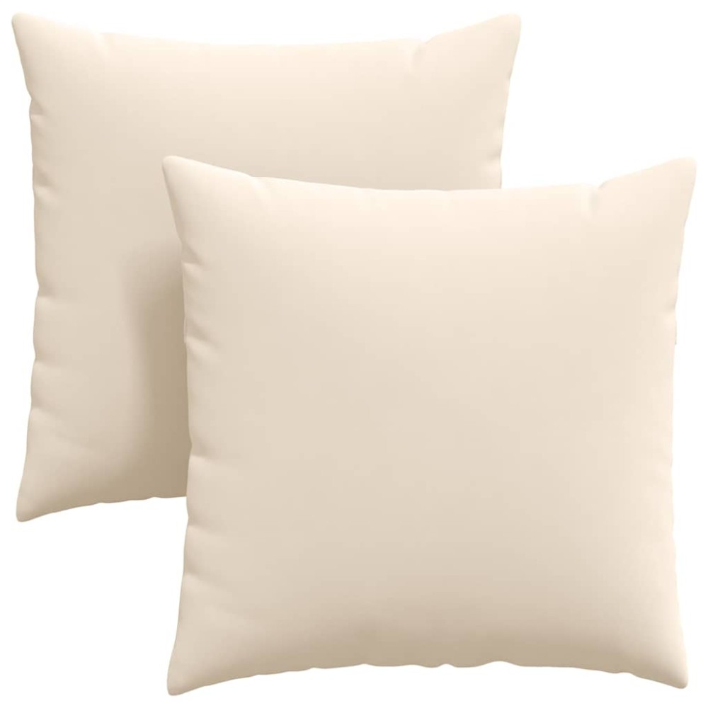 vidaXL Μαξιλάρι Καναπέ 2 pcs Μπεζ 80 x 80 cm ύφασμα