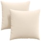 vidaXL Μαξιλάρι Καναπέ 2 pcs Μπεζ 80 x 80 cm ύφασμα