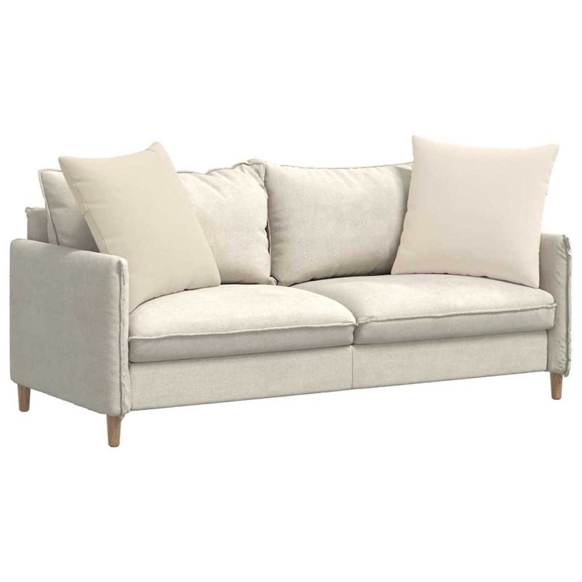 vidaXL Μαξιλάρι Καναπέ 2 pcs Μπεζ 80 x 80 cm ύφασμα