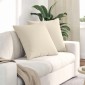 vidaXL Μαξιλάρι Καναπέ 2 pcs Μπεζ 80 x 80 cm ύφασμα