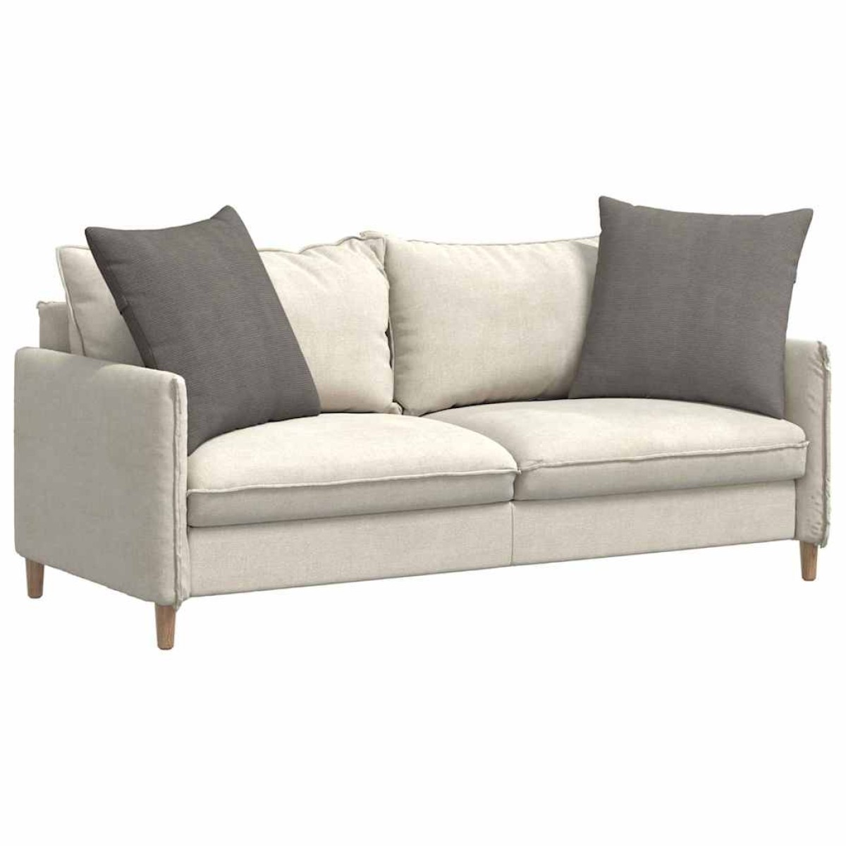 vidaXL Μαξιλάρι Καναπέ 2 pcs Ανοιχτό γκρι 80 x 80 cm