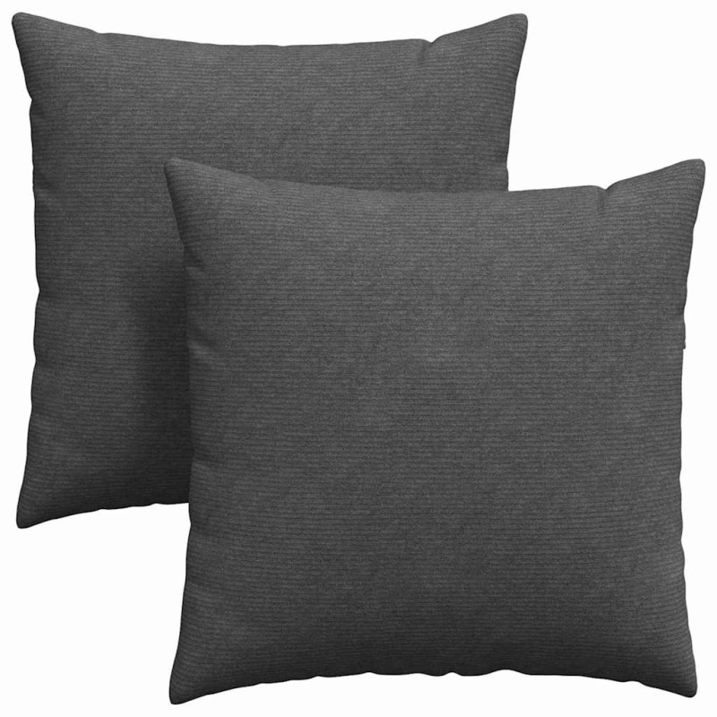 vidaXL Μαξιλάρι Καναπέ 2 pcs Σκούρο Γκρι 80 x 80 cm