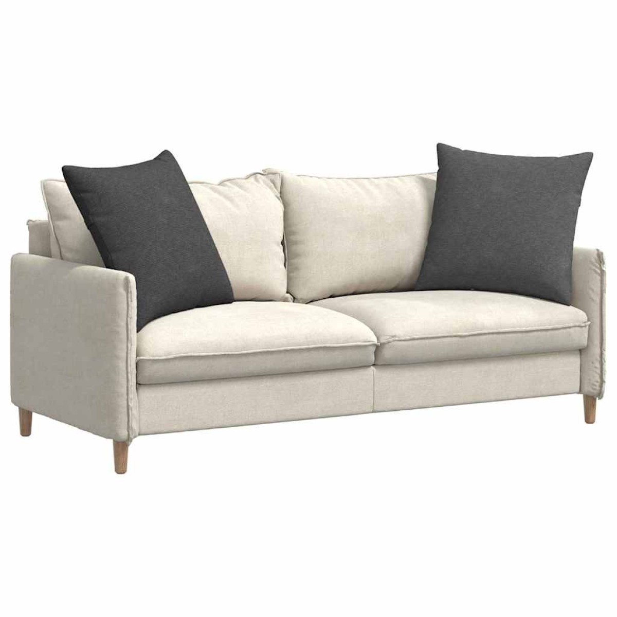 vidaXL Μαξιλάρι Καναπέ 2 pcs Σκούρο Γκρι 80 x 80 cm