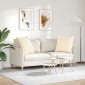 vidaXL Μαξιλάρι Καναπέ 2 pcs Κρεμ 80 x 80 cm Υφασμάτινο Κορντουρά