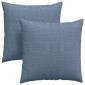 vidaXL Μαξιλάρι Καναπέ 2 pcs Μπλε 80 x 80 cm Υφασμάτινο Κορντουρά