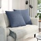 vidaXL Μαξιλάρι Καναπέ 2 pcs Μπλε 80 x 80 cm Υφασμάτινο Κορντουρά