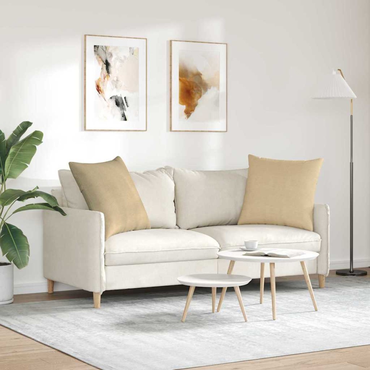 vidaXL Μαξιλάρι Καναπέ 2 pcs Γκρι Πράσινο 80 x 80 cm