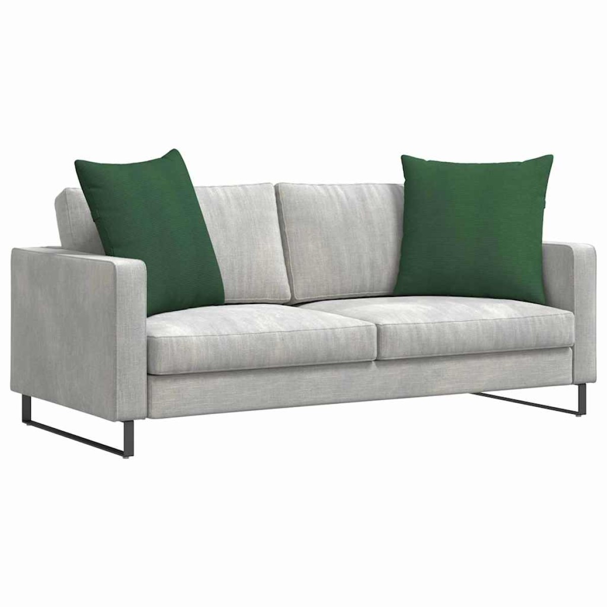 vidaXL Μαξιλάρι Καναπέ 2 pcs Σκούρο Πράσινο 80 x 80 cm