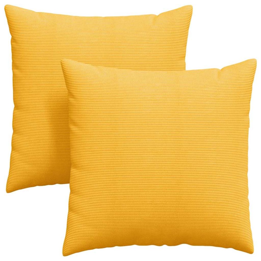 vidaXL Μαξιλάρι Καναπέ 2 pcs Απαλό Κίτρινο 80 x 80 cm
