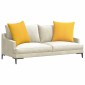 vidaXL Μαξιλάρι Καναπέ 2 pcs Απαλό Κίτρινο 80 x 80 cm