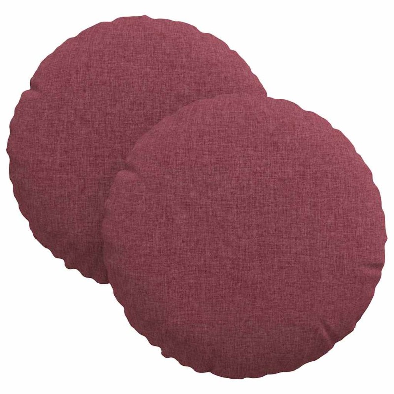 vidaXL Μαξιλάρια καθισμάτων 2 τμχ. ύφασμα Κόκκινο Ø30 x 13 εκ