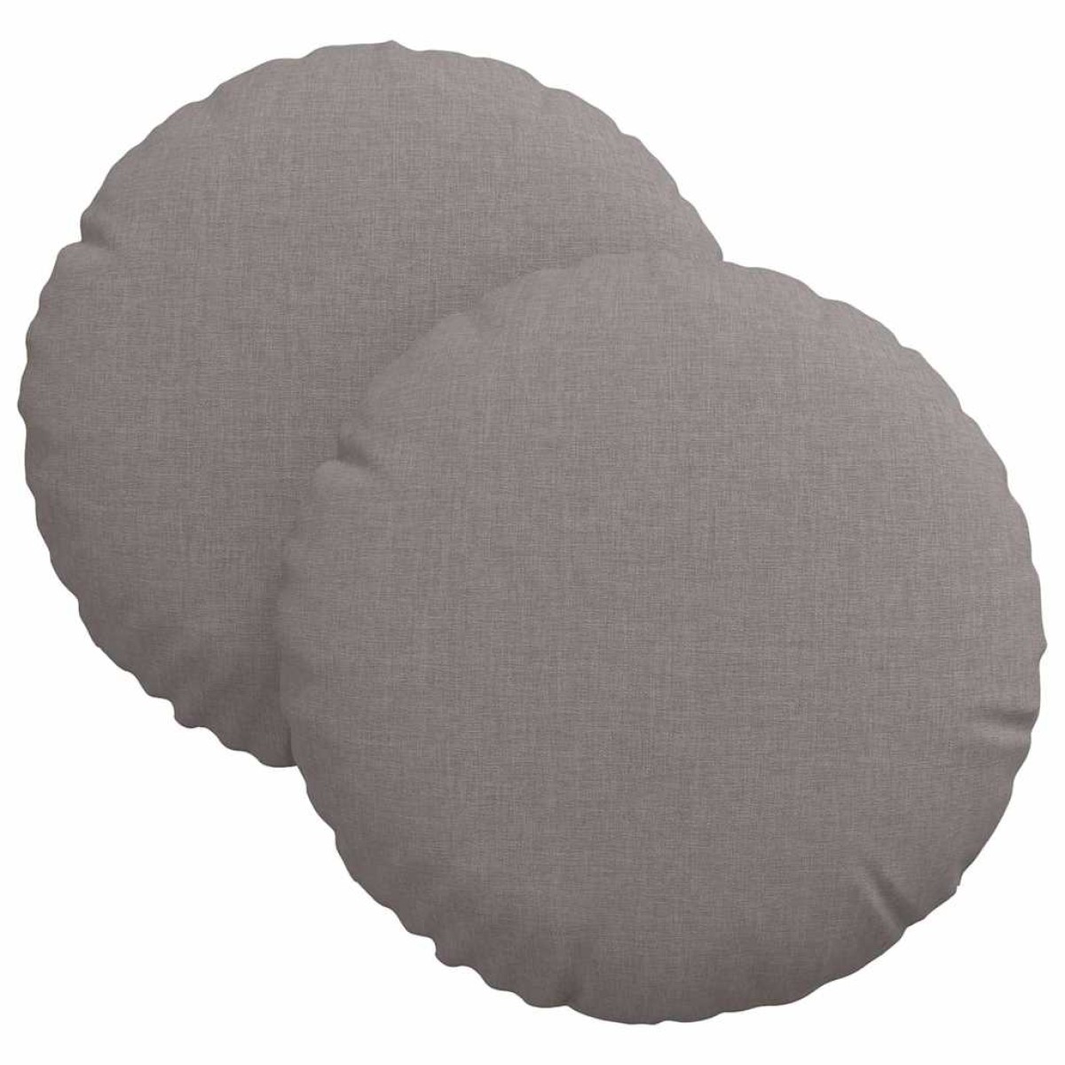 vidaXL Μαξιλάρια καθισμάτων 2 τμχ. ύφασμα Taupe Ø30 x 13 εκ