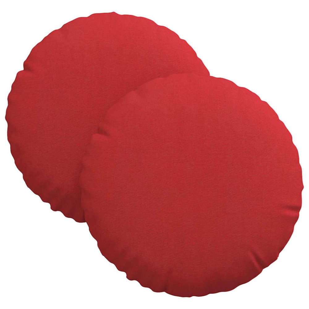 vidaXL Μαξιλάρια καθισμάτων 2 pcs ύφασμα Κόκκινο Ø30 x 13 εκ