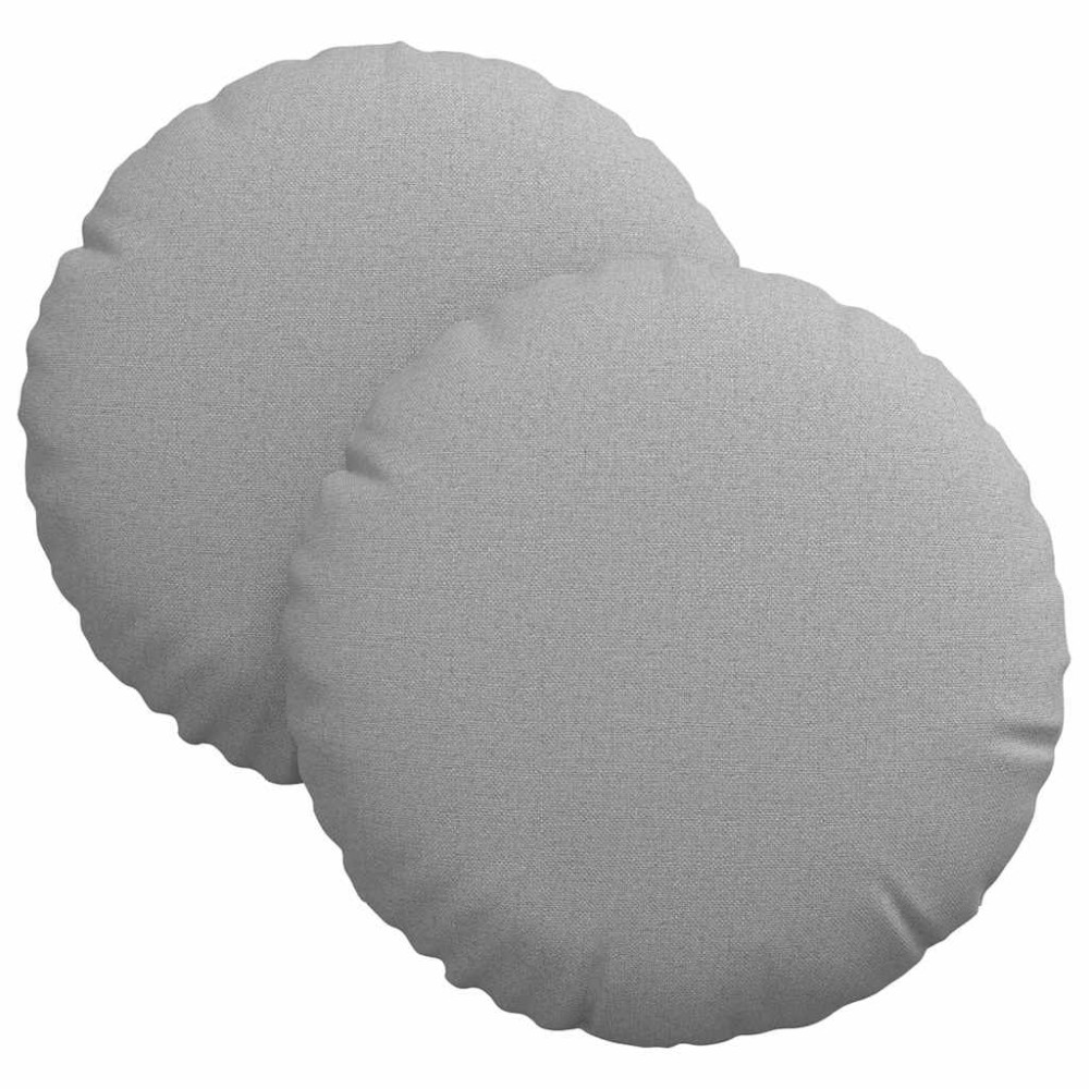 vidaXL Μαξιλάρια καθισμάτων 2 pcs ύφασμα Σκίουρος Γκρί Ø30 x 13 εκ