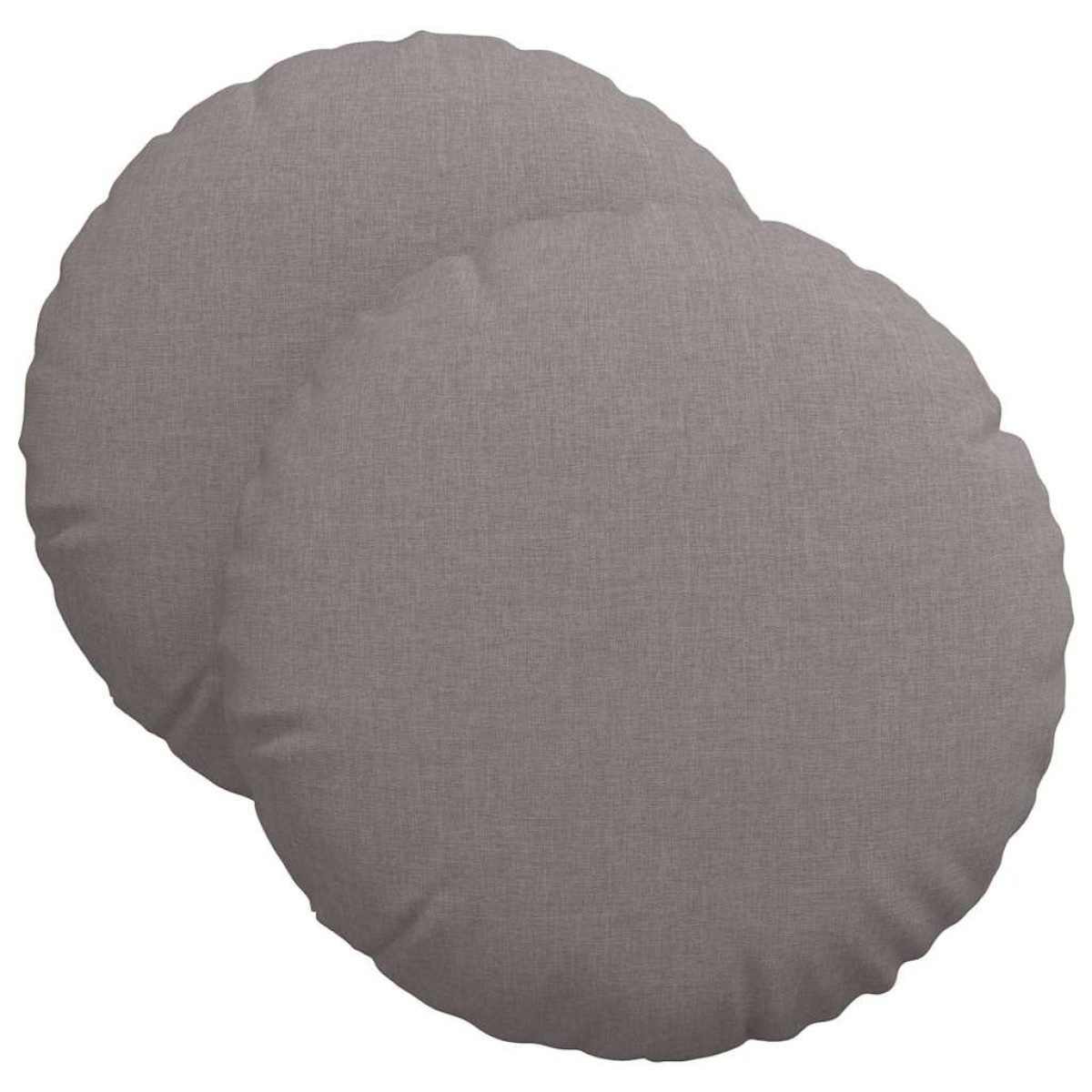 vidaXL Μαξιλάρια καθισμάτων 2 τμχ. ύφασμα Taupe Ø40 x 13 εκ