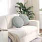 vidaXL Μαξιλάρια καθισμάτων 2 pcs Ανοιχτό γκρι Ø 40 x 13 εκ. Βελούδο