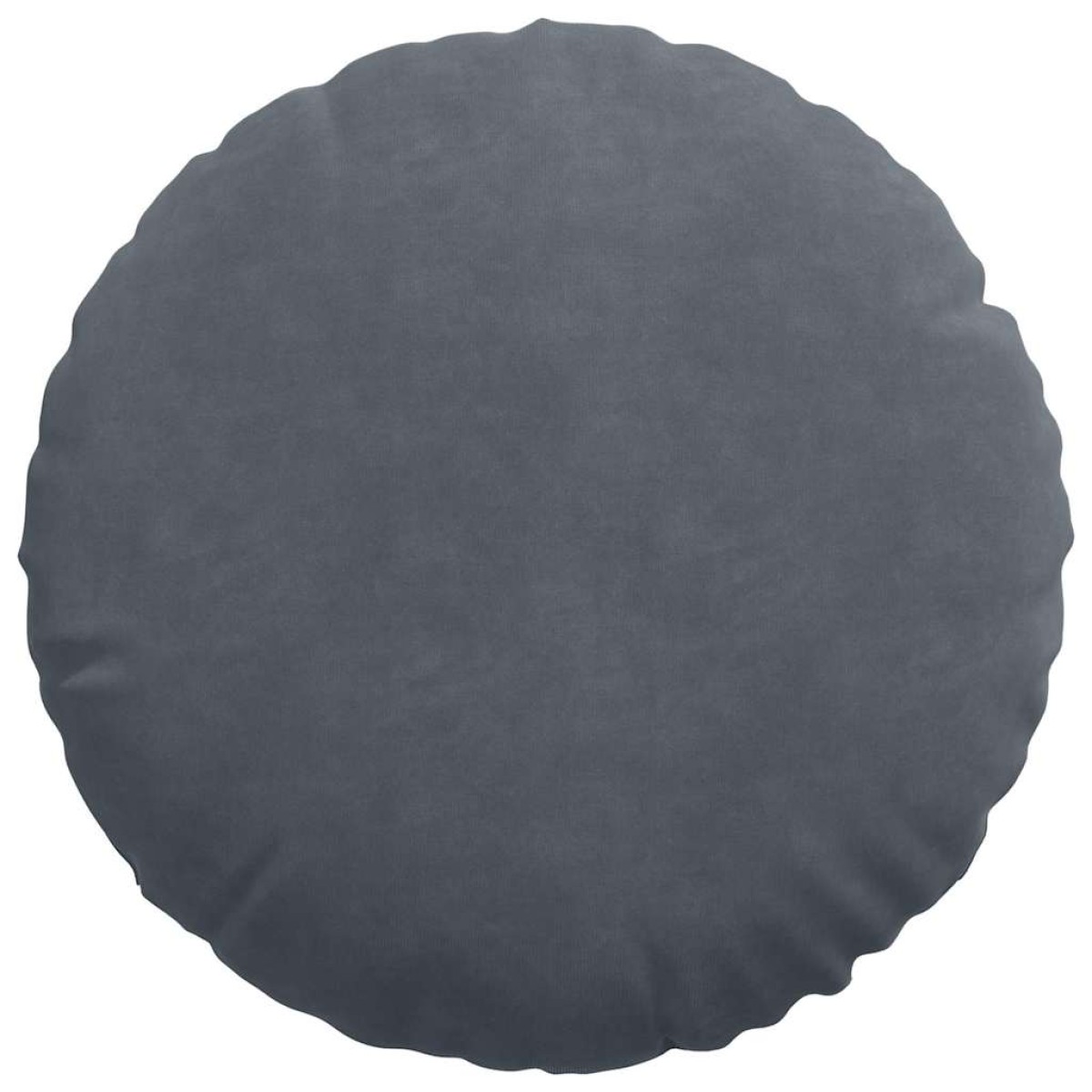 vidaXL Μαξιλάρια καθισμάτων 2 pcs Σκούρο Γκρι Ø 40 x 13 εκ. Βελούδο