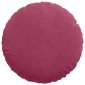 vidaXL Μαξιλάρια καθισμάτων 2 pcs Κόκκινο Ø 40 x 13 εκ. Βελούδο
