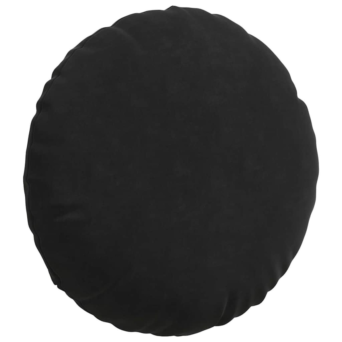 vidaXL Μαξιλάρια καθισμάτων 2 pcs Μαύρο Ø 40 x 13 εκ. Βελούδο