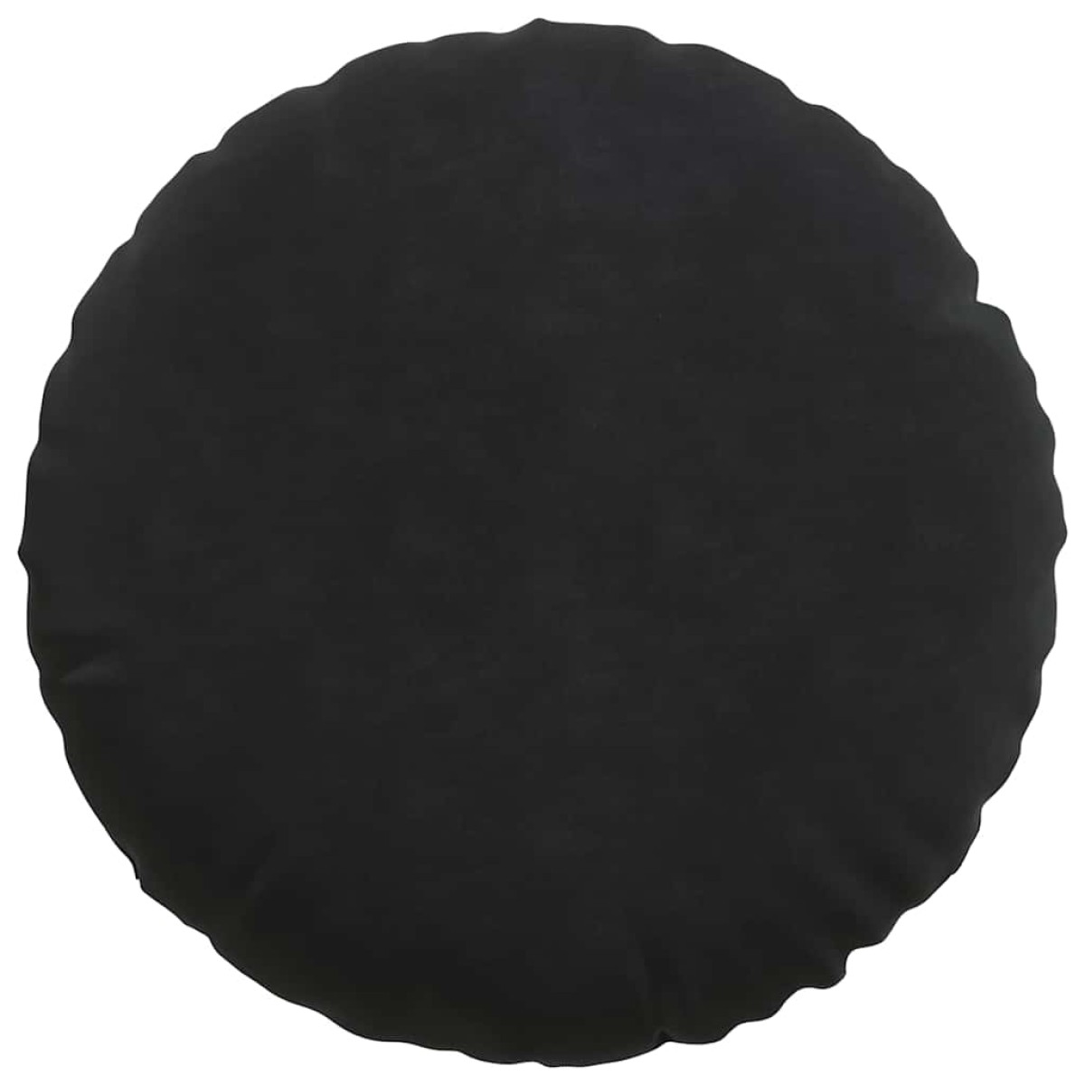 vidaXL Μαξιλάρια καθισμάτων 2 pcs Μαύρο Ø 40 x 13 εκ. Βελούδο