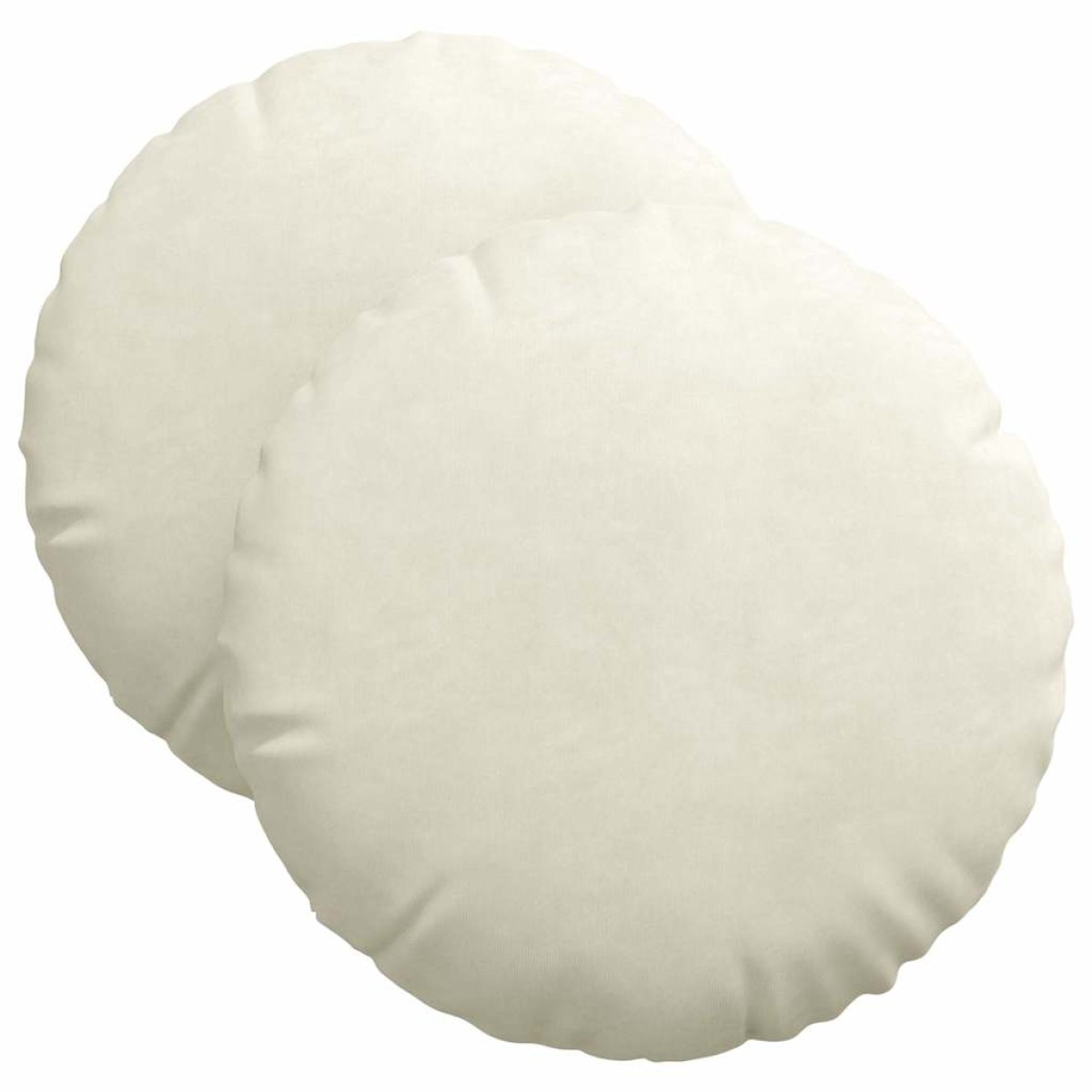 vidaXL Μαξιλάρια καθισμάτων 2 pcs Κρεμ Ø 40 x 13 εκ. Βελούδο