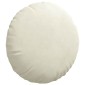 vidaXL Μαξιλάρια καθισμάτων 2 pcs Κρεμ Ø 40 x 13 εκ. Βελούδο