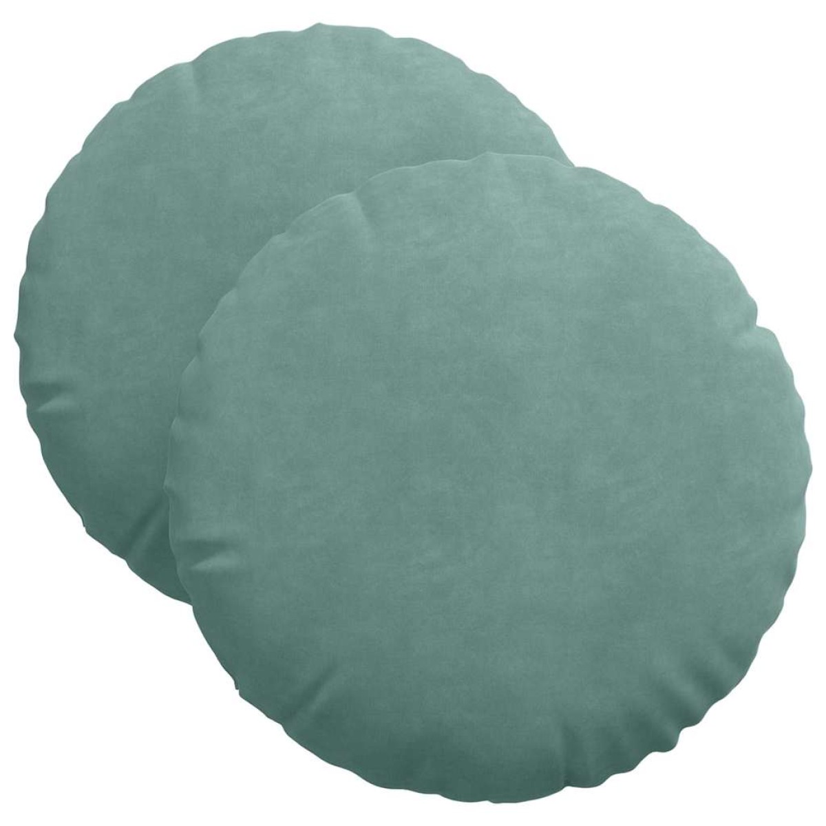 vidaXL Μαξιλάρια καθισμάτων 2 pcs Θαλασσί Ø 40 x 13 εκ. Βελούδο