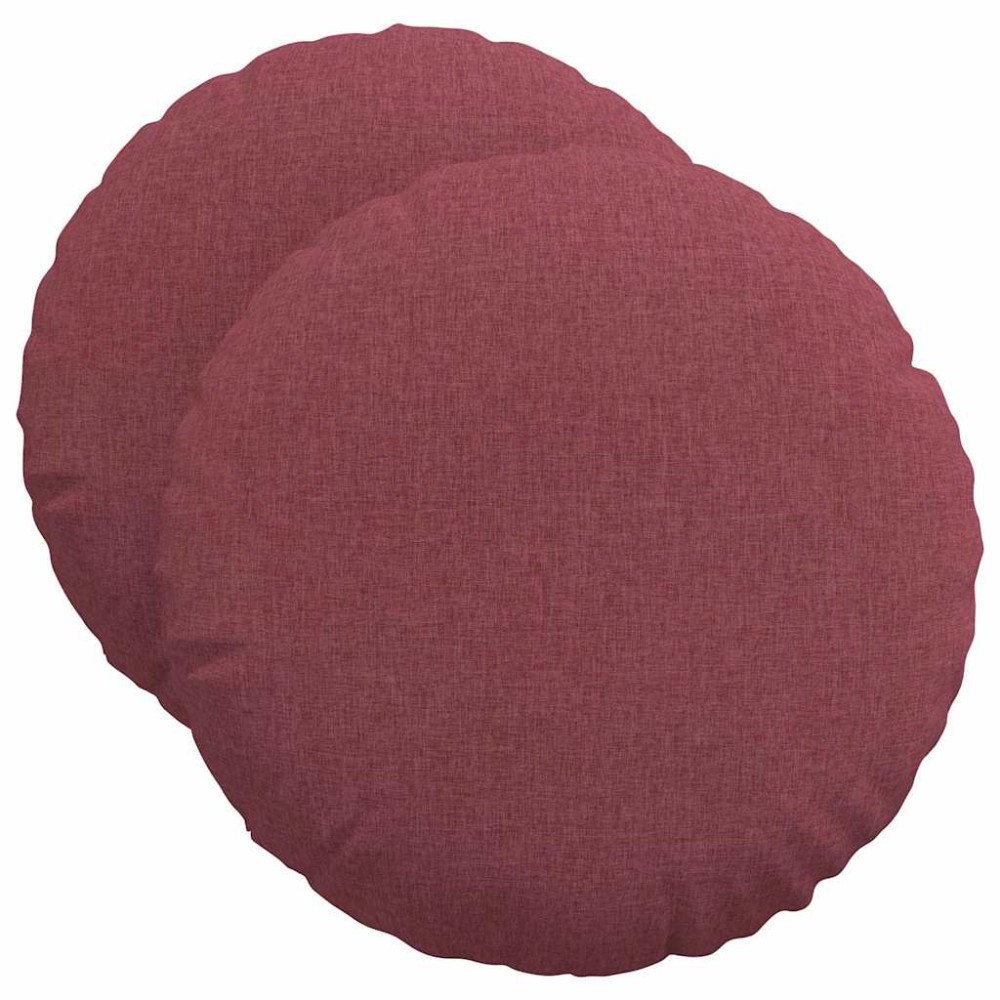 vidaXL Μαξιλάρια καθισμάτων 2 pcs ύφασμα Κόκκινο Ø50 x 19 εκ