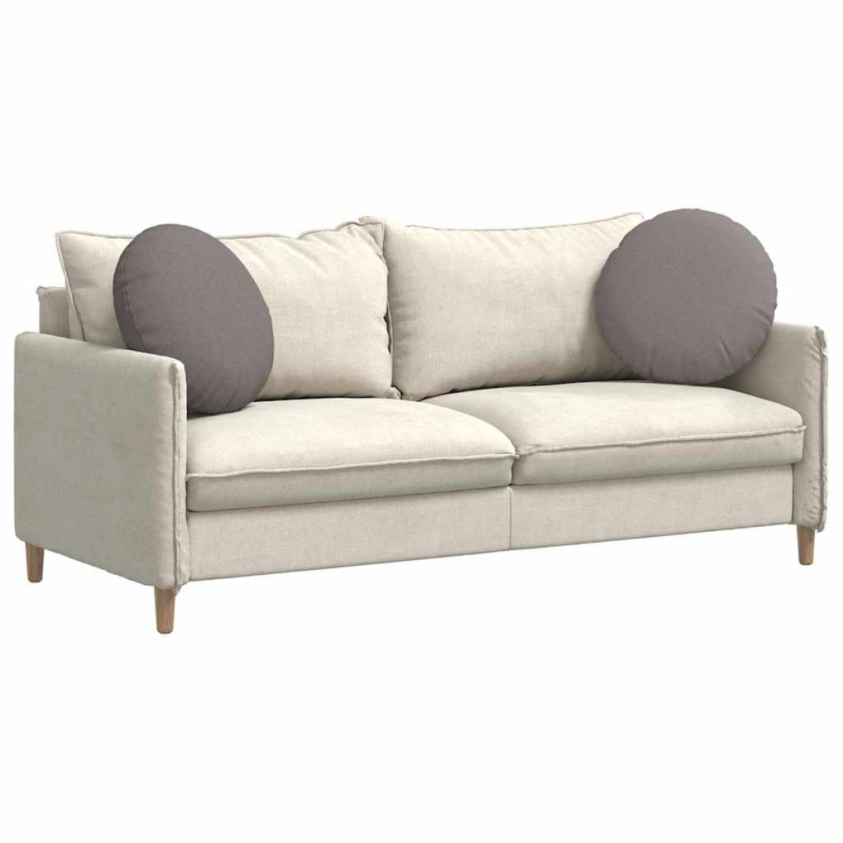 vidaXL Μαξιλάρια καθισμάτων 2 τμχ. ύφασμα Taupe Ø50 x 19 εκ