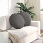 vidaXL Μαξιλάρια καθισμάτων 2 τμχ. Υφασμάτινο Κορντουρά Ανοιχτό γκρι
