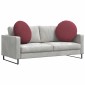 vidaXL Μαξιλάρια καθισμάτων 2 τμχ. ύφασμα Κόκκινο Ø60 x 21 εκ