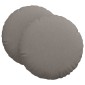 vidaXL Μαξιλάρια καθισμάτων 2 τμχ. ύφασμα Taupe Ø60 x 21 εκ
