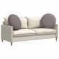vidaXL Μαξιλάρια καθισμάτων 2 τμχ. ύφασμα Taupe Ø80 x 29 εκ