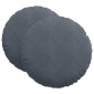 vidaXL Μαξιλάρια καθισμάτων 2 pcs Σκούρο Γκρι Ø 40 x 13 εκ. Βελούδο