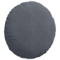 vidaXL Μαξιλάρια καθισμάτων 2 pcs Σκούρο Γκρι Ø 40 x 13 εκ. Βελούδο