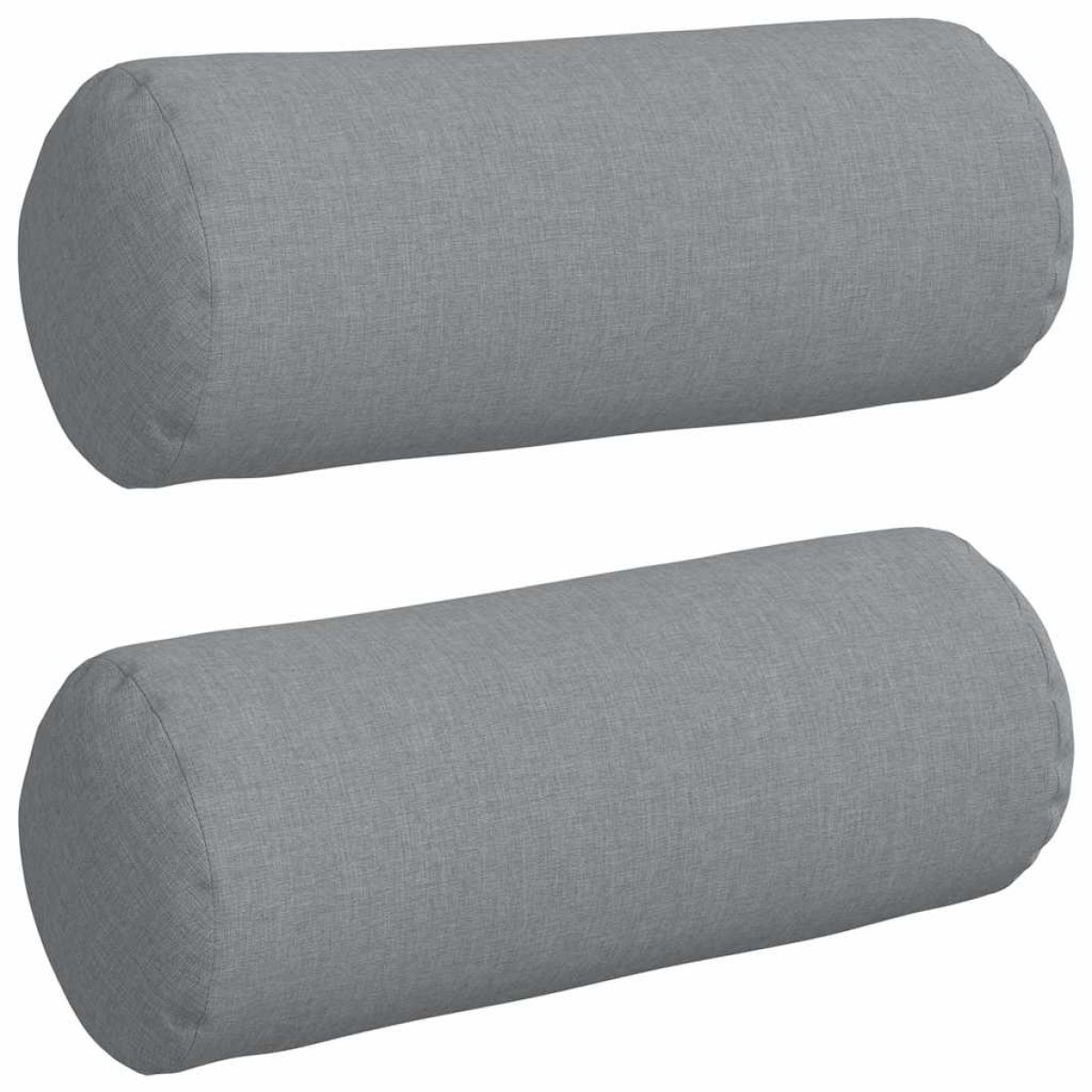 vidaXL Μαξιλάρια Στήριγμα 2 pcs Ανοιχτό γκρι Ø 15 x 40 εκ ύφασμα
