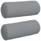 vidaXL Μαξιλάρια Στήριγμα 2 pcs Ανοιχτό γκρι Ø 15 x 40 εκ ύφασμα