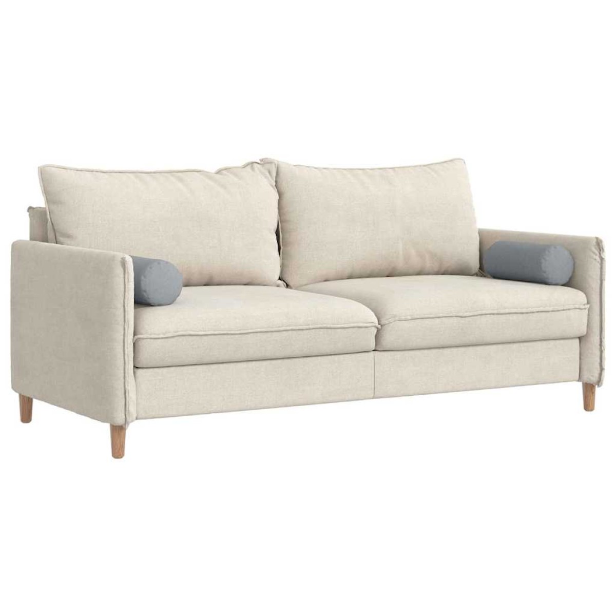 vidaXL Μαξιλάρια Στήριγμα 2 pcs Ανοιχτό γκρι Ø 15 x 40 εκ ύφασμα