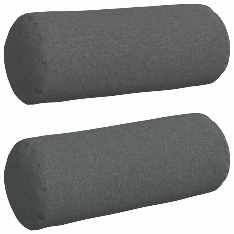 vidaXL Μαξιλάρια Στήριγμα 2 pcs Σκούρο Γκρι Ø 15 x 40 εκ ύφασμα