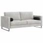 vidaXL Μαξιλάρια Στήριγμα 2 pcs Μαύρο Ø 15 x 40 εκ ύφασμα