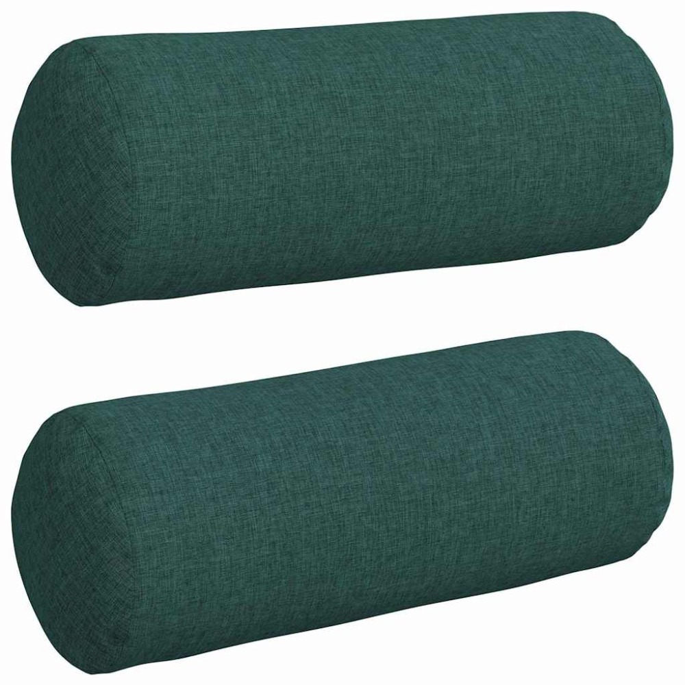 vidaXL Μαξιλάρια Στήριγμα 2 pcs Σκούρο Πράσινο Ø 15 x 40 εκ ύφασμα