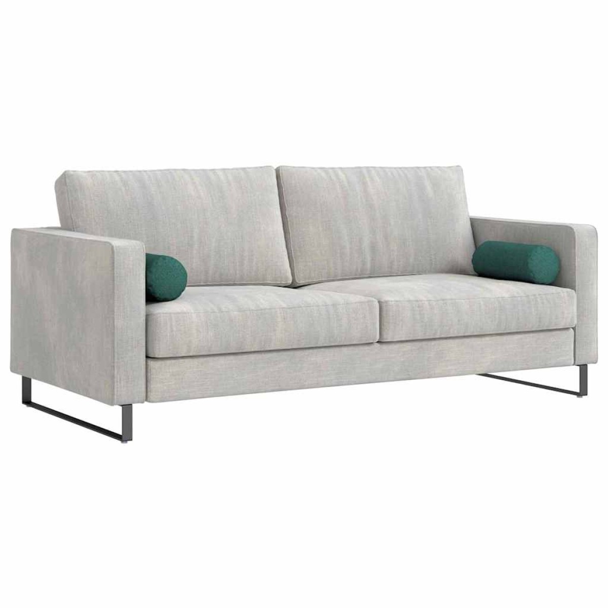 vidaXL Μαξιλάρια Στήριγμα 2 pcs Σκούρο Πράσινο Ø 15 x 40 εκ ύφασμα