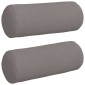 vidaXL Μαξιλάρια Στήριγμα 2 pcs Taupe Ø 15 x 40 εκ ύφασμα