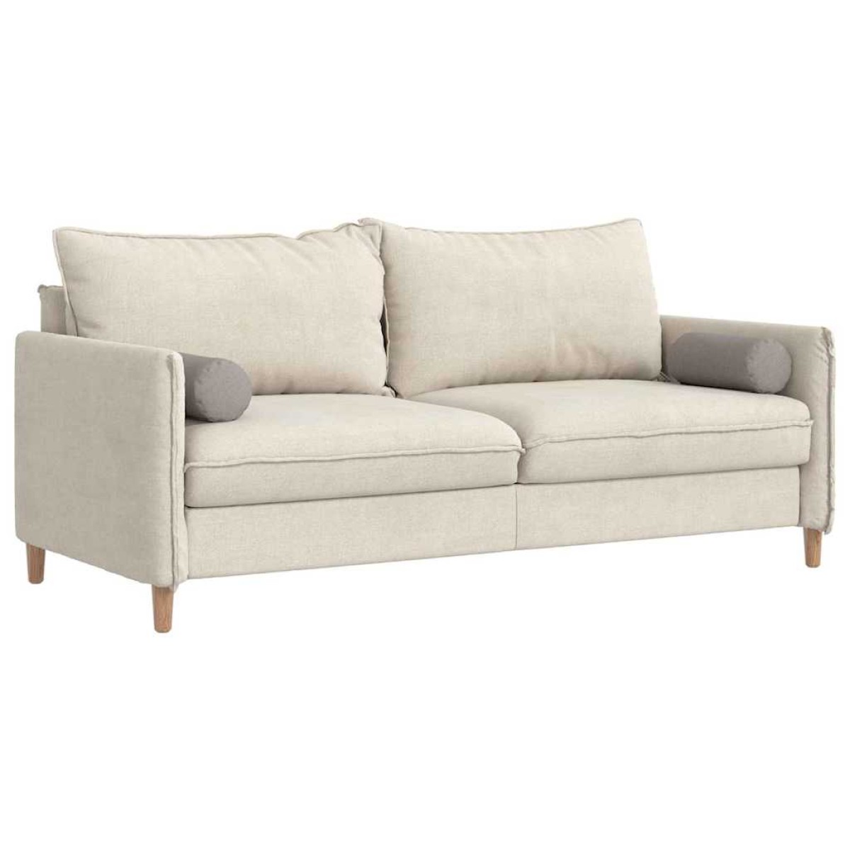vidaXL Μαξιλάρια Στήριγμα 2 pcs Taupe Ø 15 x 40 εκ ύφασμα