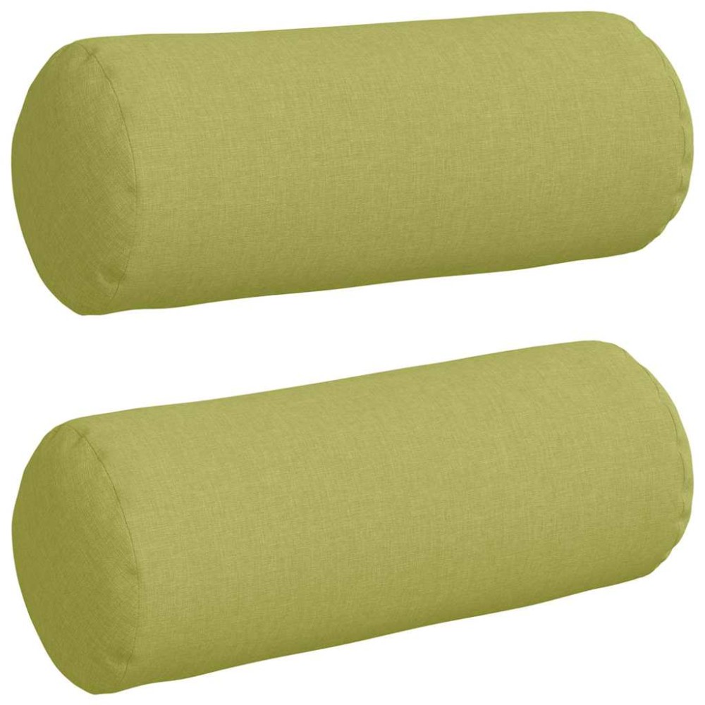 vidaXL Μαξιλάρια Στήριγμα 2 pcs Ανοιχτό Πράσινο Ø 15 x 40 εκ ύφασμα
